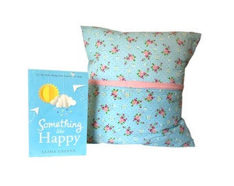 Mother's Day/Birthday/Gifts for Her - Handmade 'Floral Favourites' Pocket Cushion/Reading Cushion/Book Cushion - Unique - Free UK Postage!