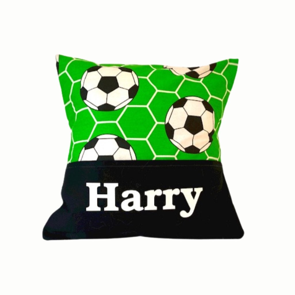 Personalised 'Football' Pocket Cushion Gift Set Etsy