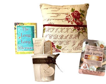 Handmade 'Pamper' Pocket Cushion Gift Set - Mother's Day|Birthday|Gifts for Her - Free UK Postage