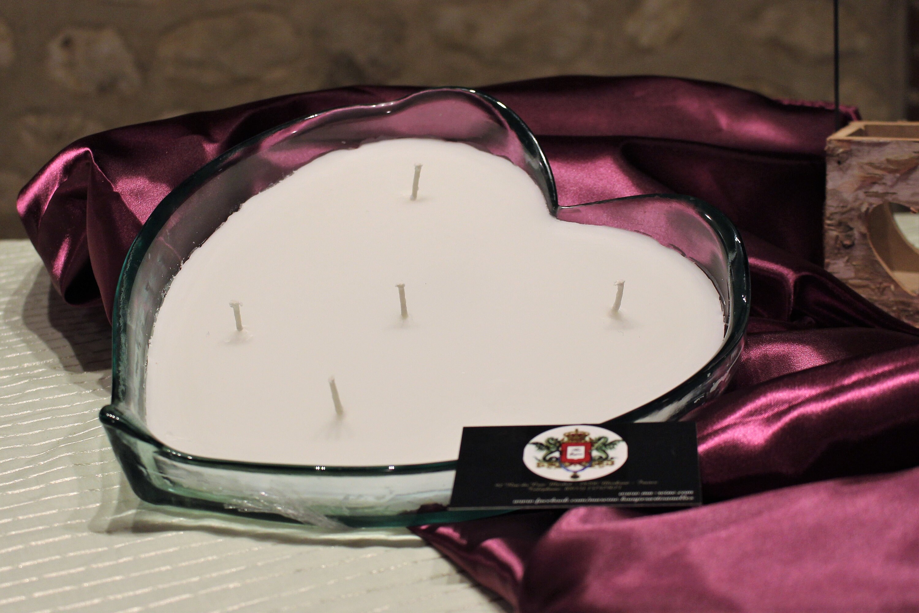 Bougie Artisanale Parfumée Cœur de La Reine 5 Mèches