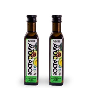 Avohass Organic Refined Avocado Oil, Cold Pressed, 2-Pack (8.5 fl oz)