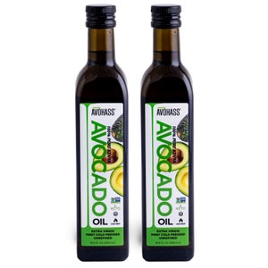 Avohass Extra Virgin Avocado Oil, Non-GMO Project Verified, Kosher Certified 16.9 fl oz Bottle 2 Pack.