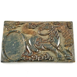 1930&#39;s Chinese Granite Horse Design Inktplaat