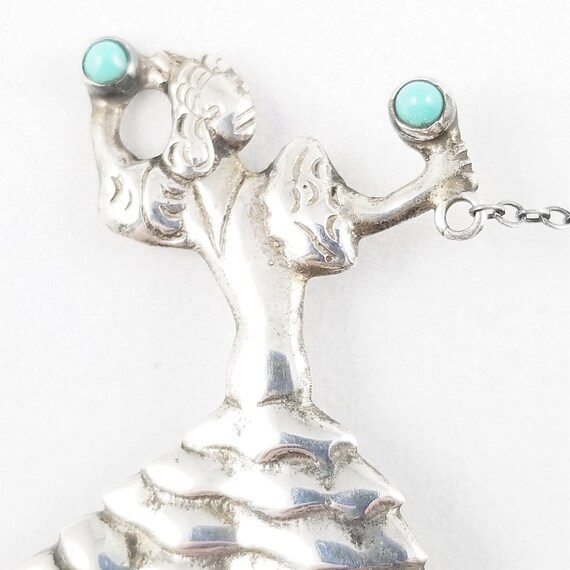 Sterling & Turquoise Dancer's Pin - image 5