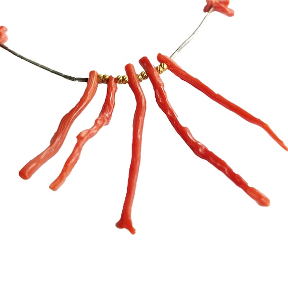 Vintage Natural Branch Coral Necklace - image 1