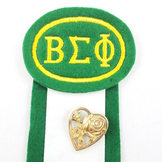 Vintage "Order of the Rose" Beta Sigma Phi Heart - image 2