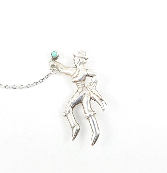 Sterling & Turquoise Dancer's Pin - image 3