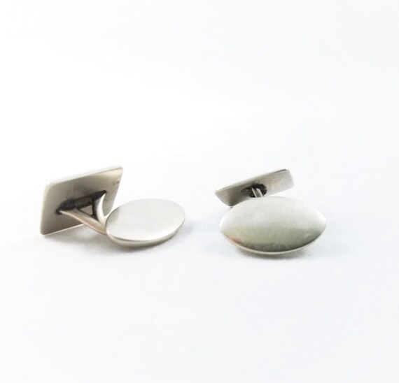 Art Deco Sterling Silver Cuff Links - image 3