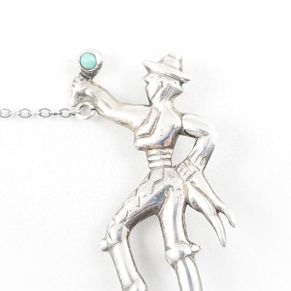 Sterling & Turquoise Dancer's Pin - image 6