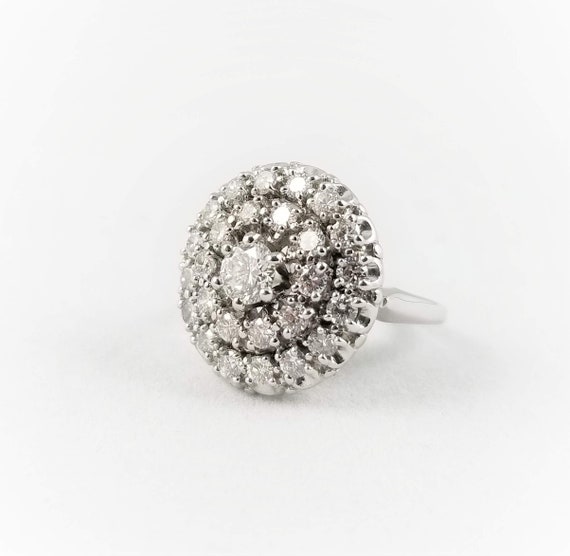 Vintage 18k Diamond Target Ring by Jabel - image 4