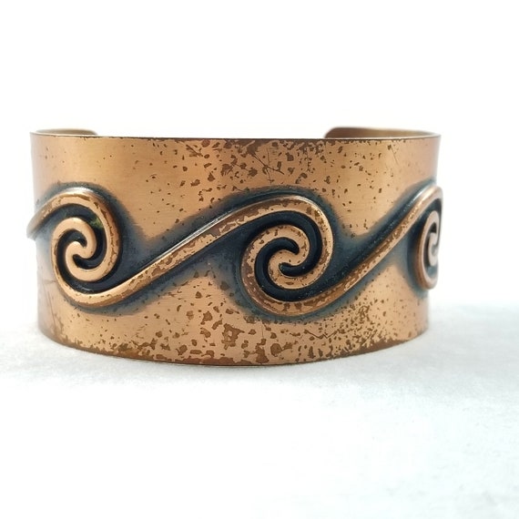 1930's-40's Copper Bell Trading Post Unisex Cuff - image 2