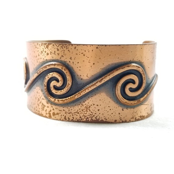 1930's-40's Copper Bell Trading Post Unisex Cuff - image 3