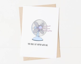 Punny Birthday Card, Handmade Greeting Card, For Her, For Mom, Menopause