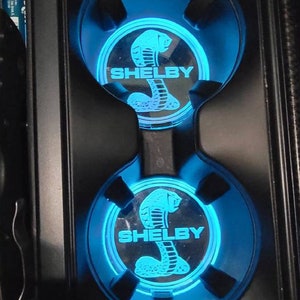 2021 F-150 CUSTOM Acrylic Cup Holder Inserts PAIR Only works on Trucks with Ambient Lighting. Shelby