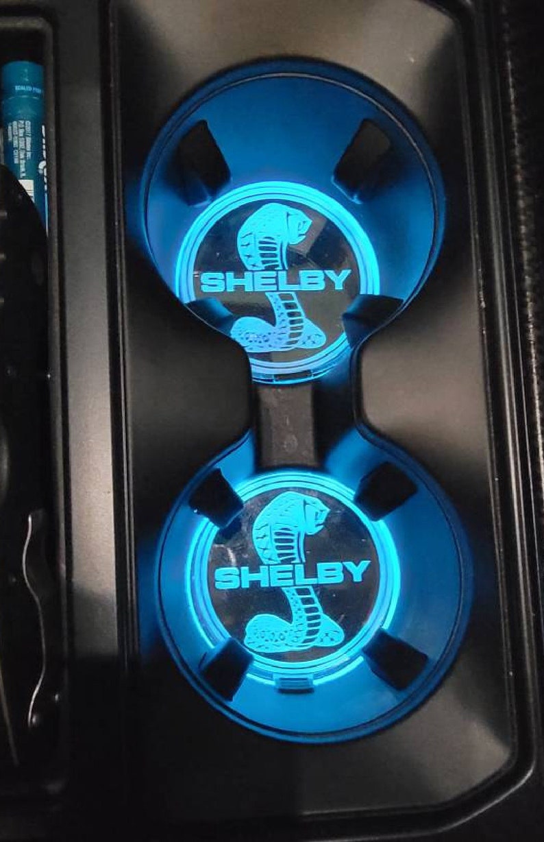 2021 F-150 CUSTOM Acrylic Cup Holder Inserts PAIR Only works on Trucks with Ambient Lighting. Shelby