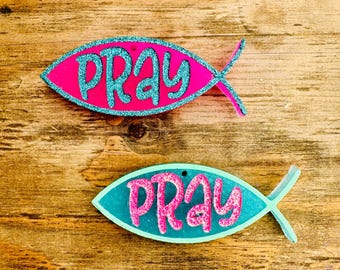 Pray Christian Fish Car Freshie