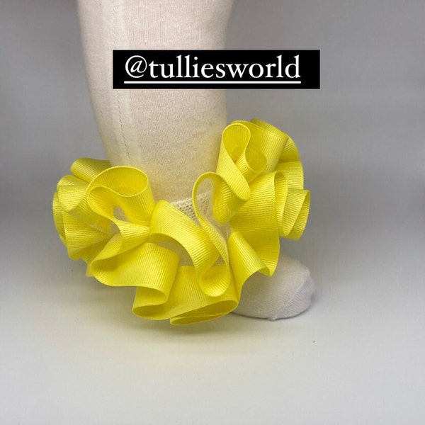 Ruffle Ribbon Socks Etsy
