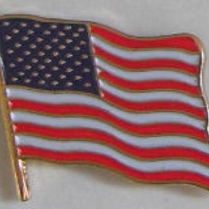 USA United States of America Country Flag Enamel Pin Badge