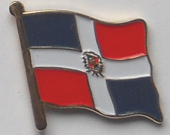 Dominica Flag Lapel Pin Badge Solid Silver 925 Dominica Flag Lapel Pin Badge Solid Silver 925