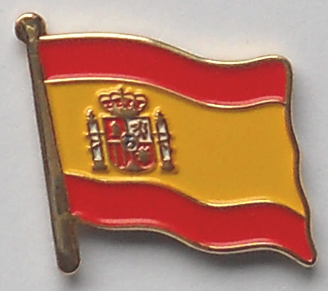 Spain Spanish Country Flag Enamel Pin Badge - Etsy