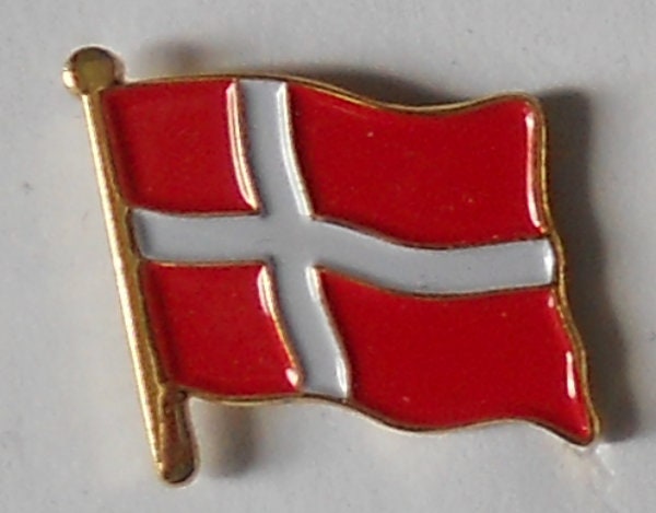 Denmark Danish Country Flag Enamel Pin Badge - Etsy