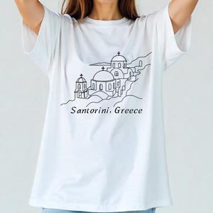Santorini Greece T-Shirt: Aegean Sea Souvenir Gift
