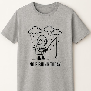 Funny Fishing T-Shirt: Angling Joke Stick Figure Design