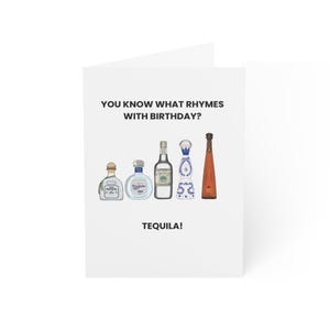 Set di biglietti d'auguri, biglietto d'auguri a tema tequila, confezione di biglietti divertenti, biglietti di auguri, inviti per feste, set di cancelleria