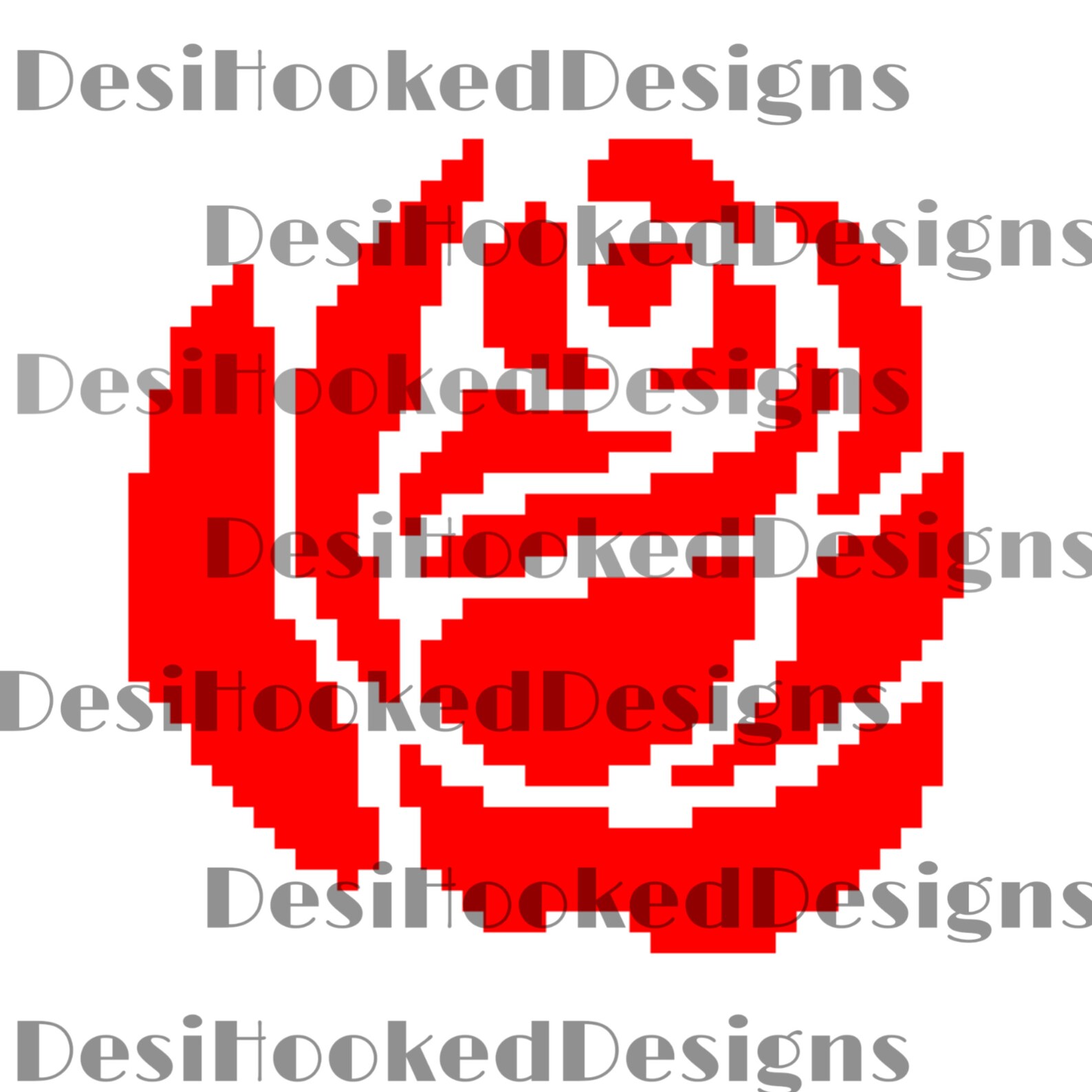Rose Print Graph Rose Crochet Graph Pattern - Etsy
