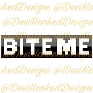 Bite Me Word Crochet Graph Pattern