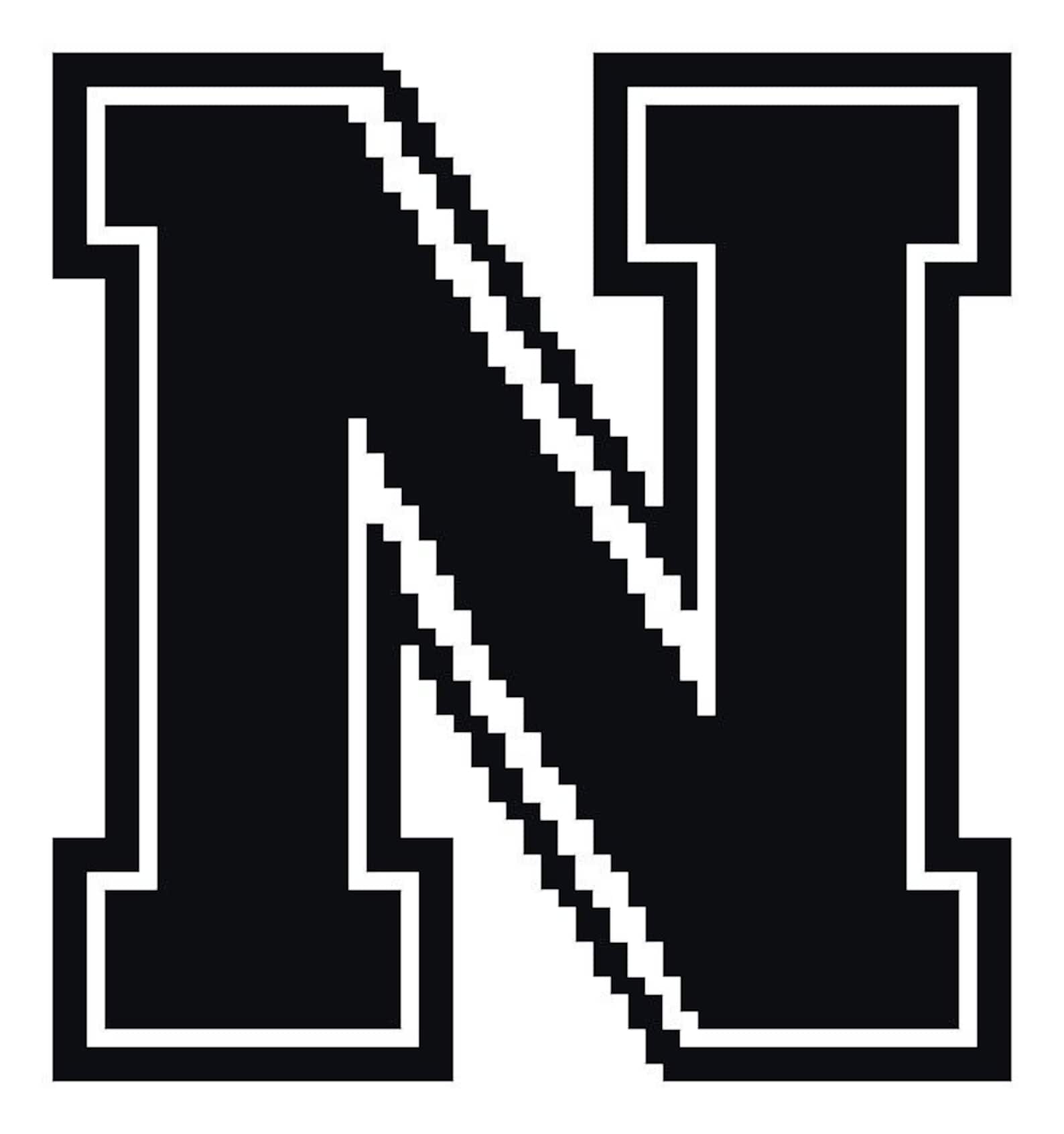 Graph Letter N Varsity Letter