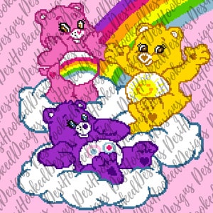 Osos cariñosos PATRÓN gráfico de ganchillo Sunshine