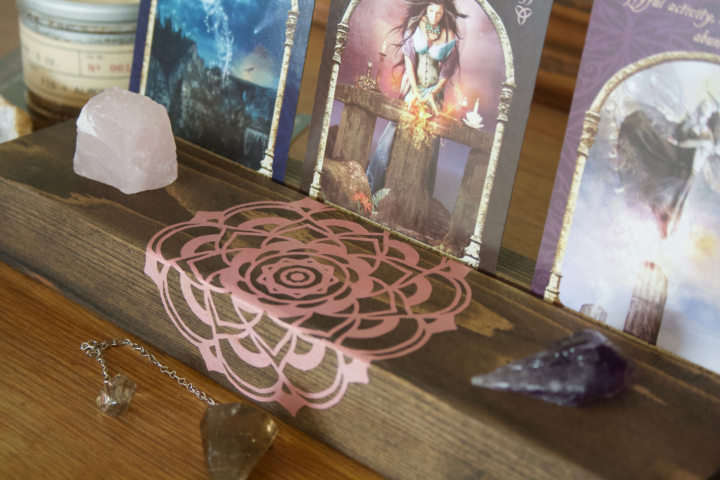 Tarot Card Stand Oracle Card Holder Meditation Altar Table Etsy