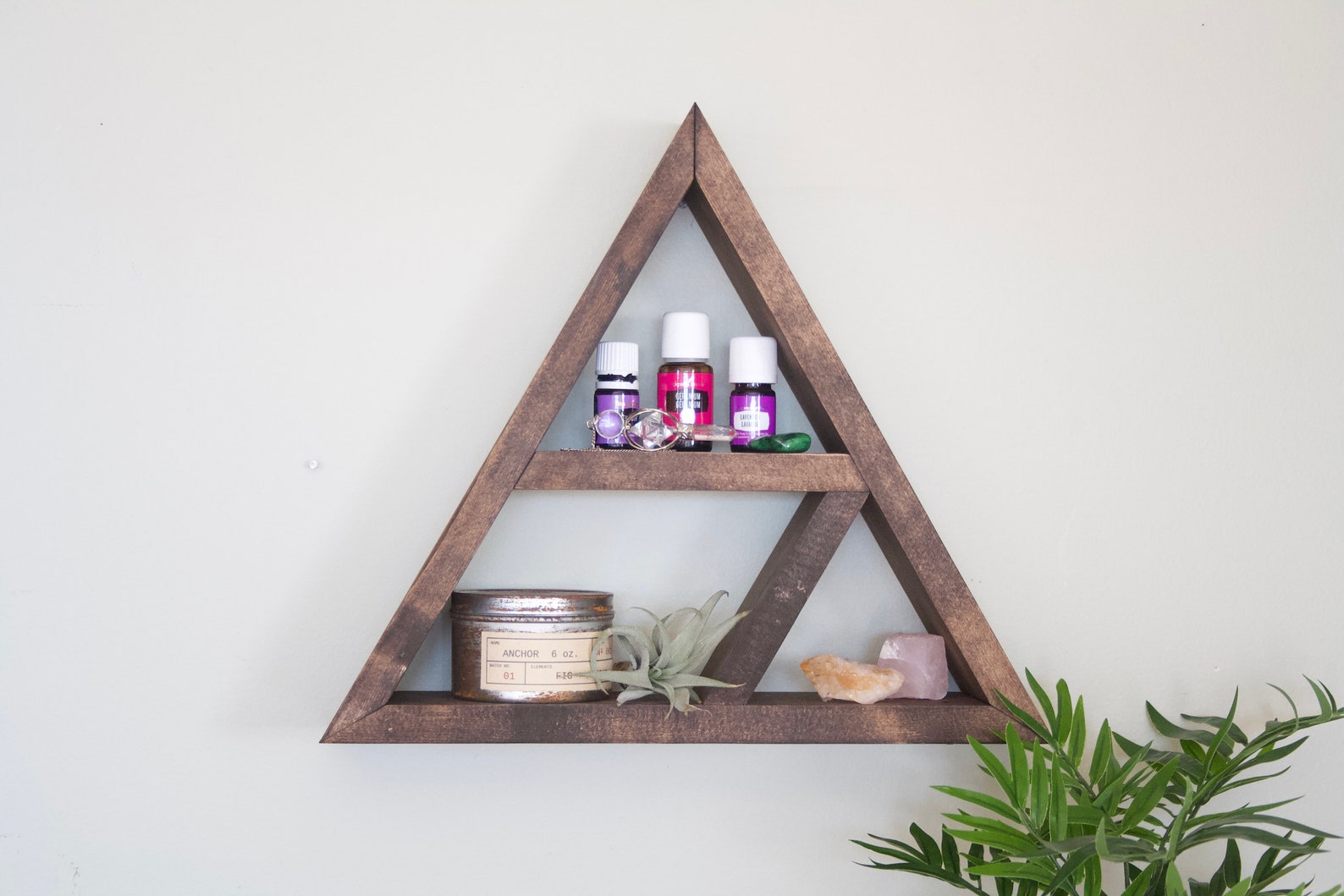 Boho Shelf Decor Crystal Shelf Display Essential Oil Shelf Etsy