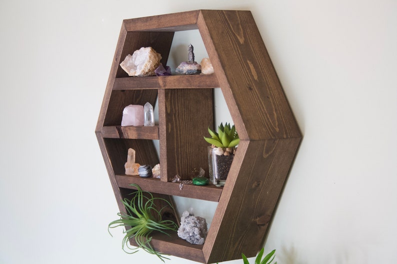 Floating Hexagon Shelf Hexagon Shelves Essential Etsy Canada