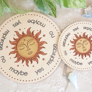 Pendulum Board, Dowsing Board, Sun Pendulum Board, Thinking of you Gift, Best Friend Gifts,