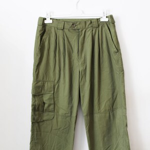 Vintage 90s Olive Green / Khaki Cargo Wide Pants Military - Etsy