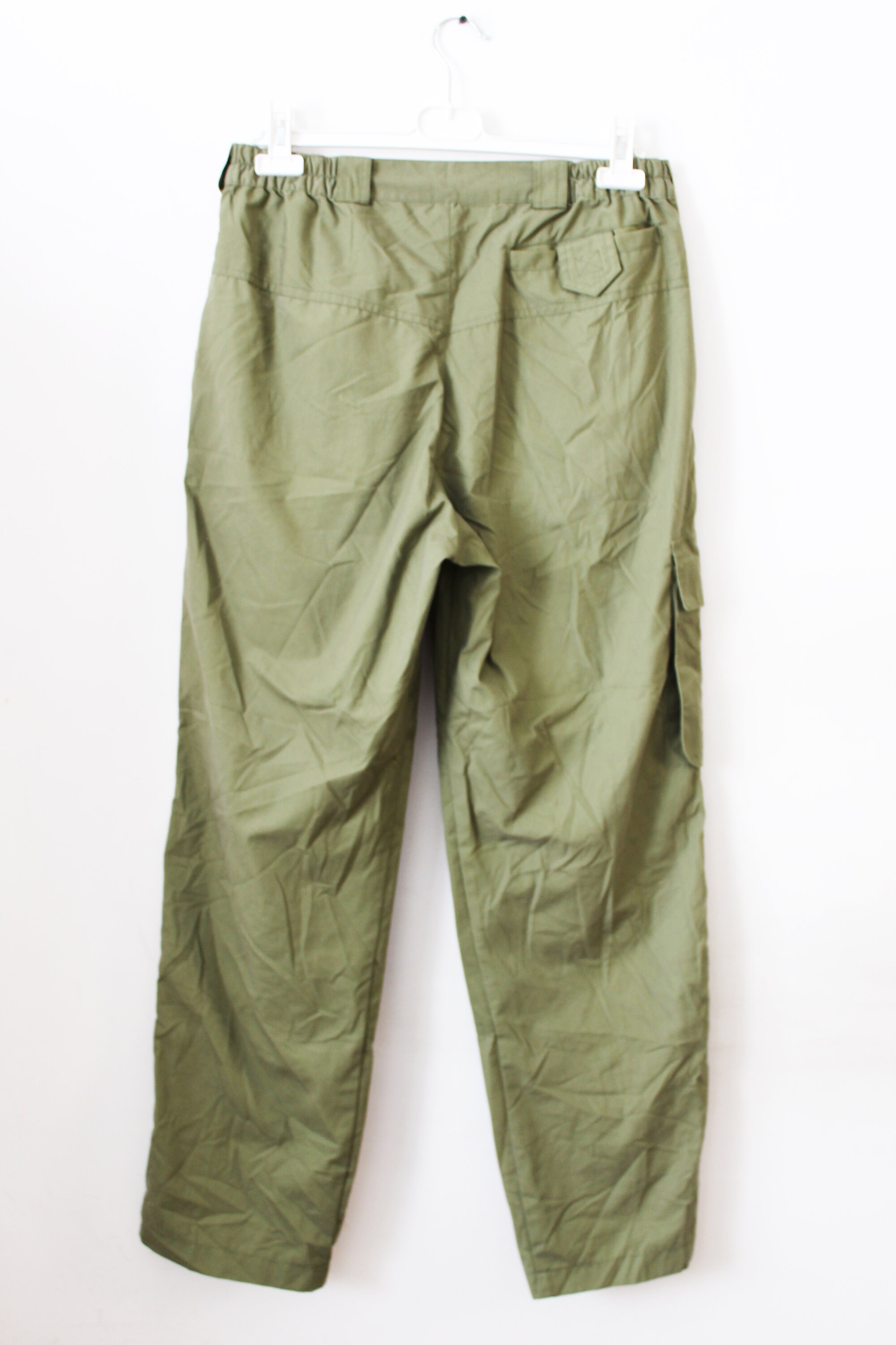 Vintage 90s Olive Green / Khaki Cargo Wide Pants Military - Etsy