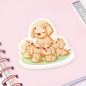 Muttertag Sticker, Welpe Sticker, süße Sticker Pack, kawaii foody Bullet Journal Sticker, Geschenk für sie, Sticker Set, Laptop Sticker
