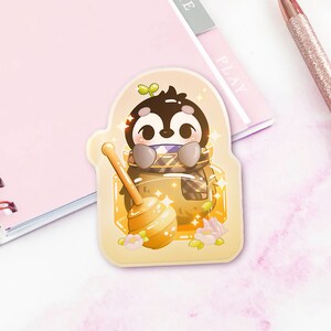 Pinguin Honigglas Aufkleber, niedliches Stickerpack, Kawaii Tier Bullet Journal Aufkleber, Geschenk für sie, Aufkleberset, Laptop Aufkleber