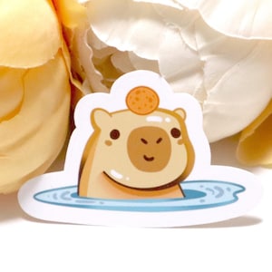 Capybara Aufkleber ｜ Diecut Glossy Sticker Pack, Laptop Aufkleber Sammlung, Capy Hot Spring Onsen Lover, Bullet Journal Dekoration, Home Decor