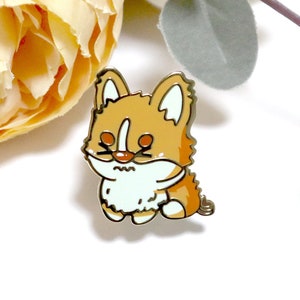 Corgi Pooping Enamel Pin｜cute corgi decoration kawaii backpack accessory hard enamel pin filler decor, dog owner art gift｜BeeLuArt