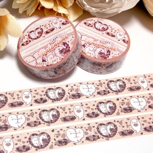 Schokolade Geist Washi Tape, süßes Kawaii Stationär, Bullet Journal, rosa Geschenk für Kind, Valentinstag Geschenk für sie, penpal Geschenk