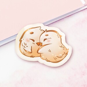 Pegatinas de abrazo de pájaro, juego de pegatinas lindas, pegatina de diario de bala kawaii, regalo para niños, regalo para ella, pegatina de animal, conjunto de pegatinas, pegatina de computadora portátil