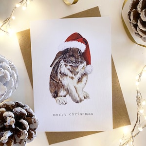 A6 Christmas Rabbit Card
