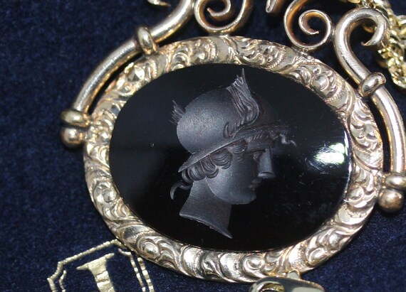 Antique Victorian Seal Roman Soldier Intaglio Car… - image 9