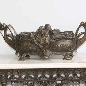 Antique High Quality French Bronze 20" Jardiniere Art Deco Planter Centerpiece