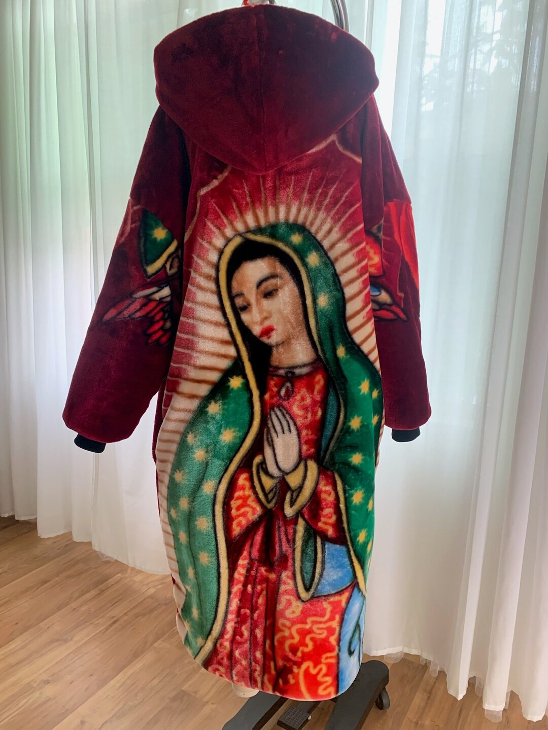 Virgin De Guadalupe Blanket Coat Etsy