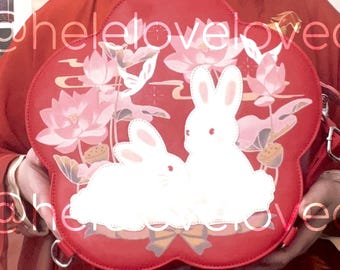 Bolsa Ita vermelha Lotus Rabbit - 30x30x10 cm