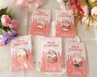 Milk Carton Enamel Pins
